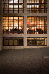 City at Night - Diners in Cafe under Warm Light - Israel