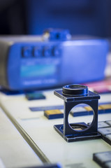 Color management in printing process with magnifying glass, colo