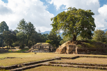 Ruins of the pre-hispanic Mayan town Iximche, Guatemala