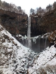 kegon falls in winter