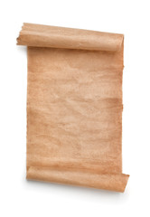 Old blank paper scroll
