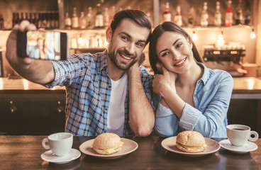 Couple at the cafe