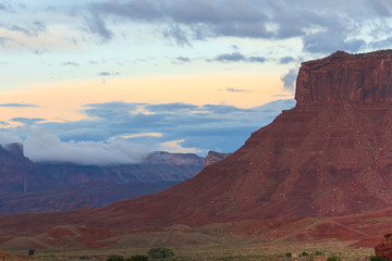 Utah Landscape with Rocks and Clouds