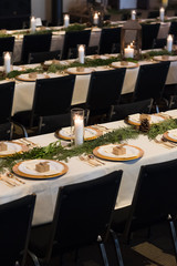 Indoor Wedding Reception Tables and Seating
