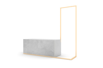 Blank luxury display, 3d render original design