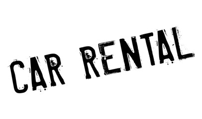 Car Rental rubber stamp. Grunge design with dust scratches. Effects can be easily removed for a clean, crisp look. Color is easily changed.