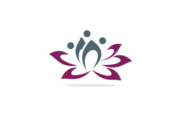 lotus flower human logo