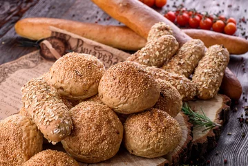 Fotobehang Bread with seeds © skroxa