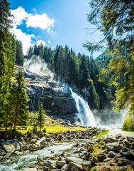 Waterfall at Zillertal Alps in Austria © egon999
