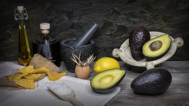 Avocado - Zitrone - &Ouml;l - Tortillachip