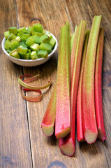 Fresh rhubarb