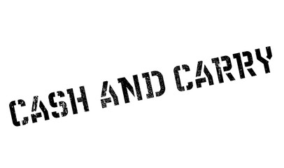 Cash And Carry rubber stamp. Grunge design with dust scratches. Effects can be easily removed for a clean, crisp look. Color is easily changed.