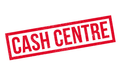 Cash Centre rubber stamp. Grunge design with dust scratches. Effects can be easily removed for a clean, crisp look. Color is easily changed.