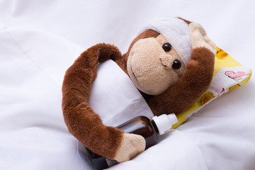 a toy monkey is sick © Alfira