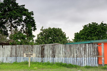 Parking area beside the marketplace. Luganville-Espiritu Santo island-Vanuatu. 6816