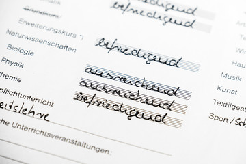 Fototapeta premium German school certificate