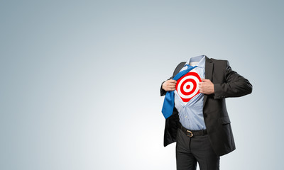 Headless super businessman