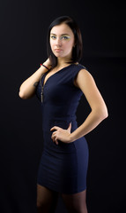 Beautiful girl posing in the studio   