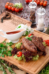 Grilled meat with pepper