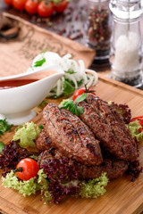 Grilled meat with pepper