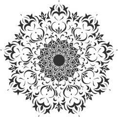 Vector Beautiful Handdrawn Mandala, Patterned Design Element