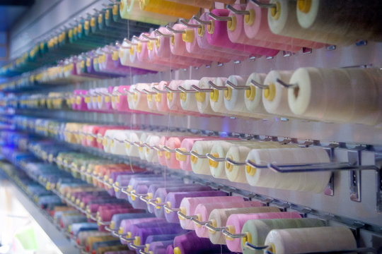 Rainbow Pastels Spools of Thread - Sewing Shop
