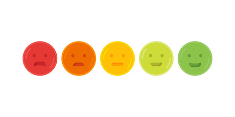 Feedback emoticon emoji smile icon vector illustration