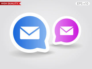 Mail icon. Button with mail icon. Modern UI vector.