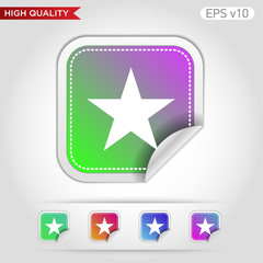 Star icon. Button with star icon. Modern UI vector.
