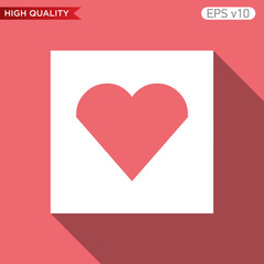 Heart icon. Button with heart icon. Modern UI vector.