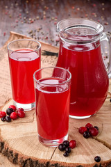 Red compote berry juice
