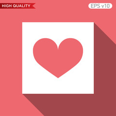 Heart icon. Button with heart icon. Modern UI vector.