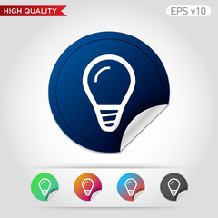 Light bulb icon. Button with light bulb icon. Modern UI vector.