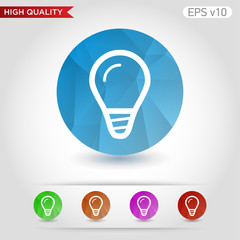 Light bulb icon. Button with light bulb icon. Modern UI vector.