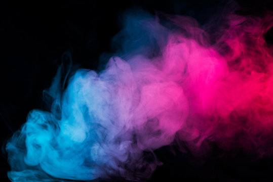 multicolor smoke on dark background
