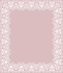 White rectangular frame