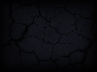 Dark wall crack ground