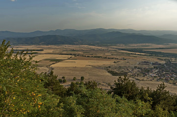 Fototapeta na wymiar View to sub Balkan valley from Balkan mountain, Bulgaria