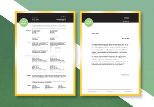 Clean and Modern Resume and Cover Letter Layout Set