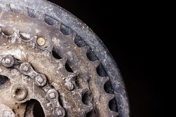 Grunge metal bike gears.