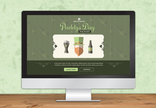 Two Illustrated St. Patrick's Day Event Landing Pages