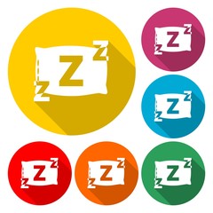 Sleep concept icons set - Illustration