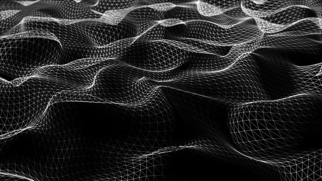 Wire frame curving motion background retro