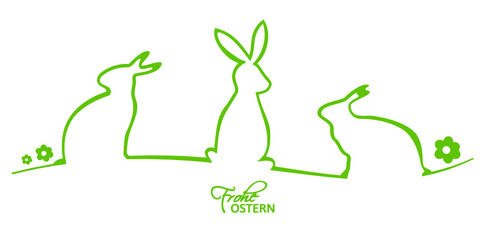 Osterhase Silhouette