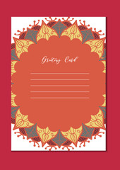 Mandala vintage template card
