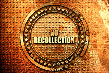 no recollection, 3D rendering, text on metal