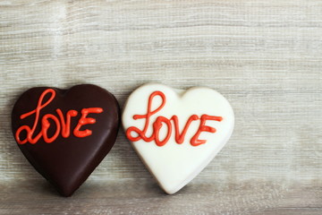 Cuori al cioccolato a San Valentino