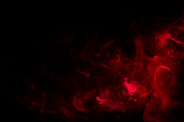 red smoke on black background - 136097808