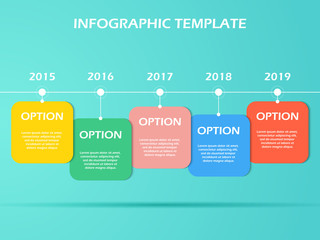 Infographic template. Timeline perspective diagram. Vector EPS 10