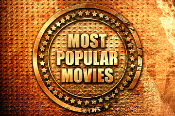 most popular movies, 3D rendering, text on metal © Argus